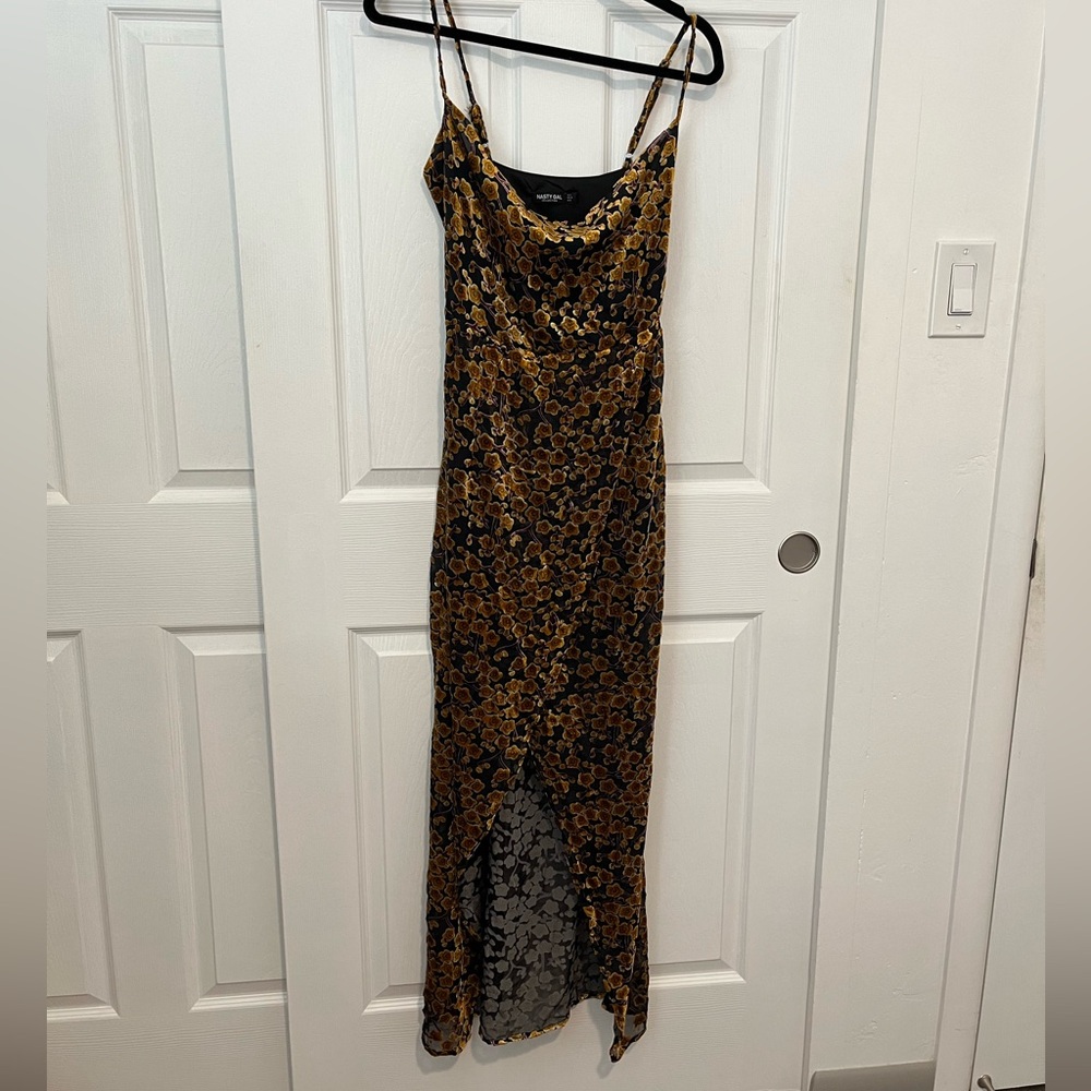 Burnout Velvet Dress